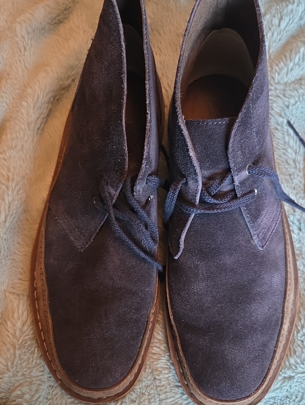 Men's Clarks Suede Bushacre RandChukka Boots in Dark Blue - Classic Casual Style